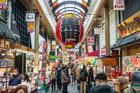 Mercado Kuromon — a cozinha de Osaka